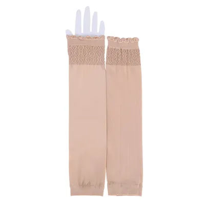 H047 femmes musulmanes élastique à manches longues couverture de bras complet haussement d'épaules main manches solaires porter sous t-shirt