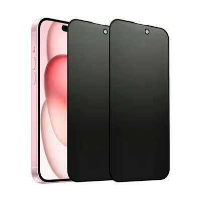Lot de 2 films de protection d'écran mat anti-espion pour iPhone 17 6,3 pouces, film en verre trempé résistant aux rayures, couverture intégrale