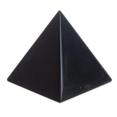 Black Night of Peace,'Onyx Gemstone Sculpture'
