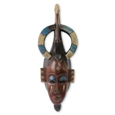 African mask, 'Ivoirian Flamingo Guardian'