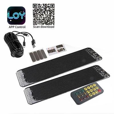 enormi occhi di diavolo luminosi a LED per auto, display LED digitale scorrevole flessibile, controllo tramite app Bluetooth, animazione di testo personalizzata, insegna LED per negozio, auto,
