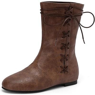 Medievale Rinascimento A stivale Scarpe da Ballo Pirata Guerriero Vichingo Costume Per donna Vichingo Costumi da pirata Halloween Carnevale Performance LARP Fiera Rinascimentale Adulti Scarpe