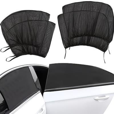 Set di 4 parasole per finestrini auto, protezione UV, schermi per la privacy per finestrini anteriori e posteriori, adatti per auto e SUV, facili da installare, materiale in rete traspirante, bloccano