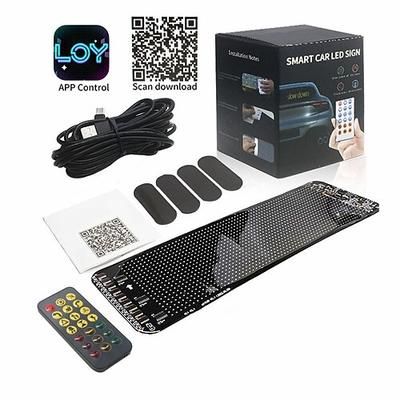 enormi occhi di diavolo luminosi a LED per auto, display LED digitale scorrevole flessibile, controllo tramite app Bluetooth, animazione di testo personalizzata, insegna LED per negozio, auto,