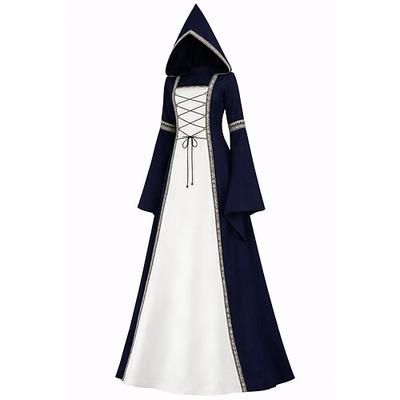 Medievale Rinascimento Vestito Costume di fantasia Strega Vichingo Costume Per donna Celtico Fantasia Halloween Carnevale Performance LARP Fiera Rinascimentale Adulti Vestito