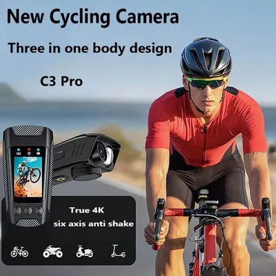 4K HD 60FPS Action Camera Motorcycle Bike Helmet Camera Sports DV Video Recorder Car DVR Dash Cam for Bicycle Outdoor Use