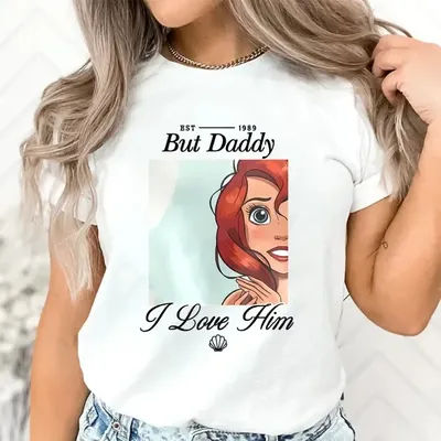 Chemises princesse à la mode été manches hauts j'aime T-Shirt voyage en famille chemise mode sirène été à manches courtes Harajuku