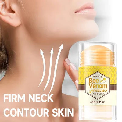  Bee Venom Face & Neck Care Stick Deep Hydrating Facial Care Moisturizing Cream Suitable for Dry Neck Skin Repair