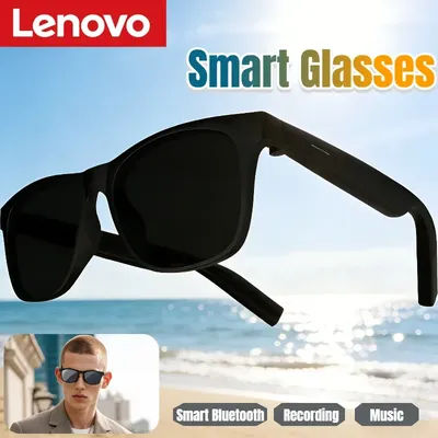 Lunettes intelligentes Lenovo, télécommande, enregistrement tactile, traducteur, assistant vocal, lunettes de soleil pour adultes, lunettes Bluetooth sans fil