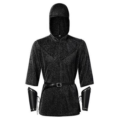 Retrò Vintage Medievale Rinascimento Armatura Camicia Tunica Cavaliere Crociato Cavaliere Celtico Costume Per uomo Vichingo Halloween Carnevale Mascherata Performance Palcoscenico Fiera Rinascimentale