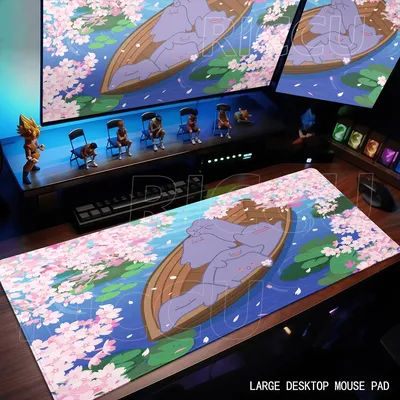 Grand tapis de souris pour jeux, tapis de clavier d'ordinateur, tapis de jeu mignon Ditto, tapis de souris en caoutchouc Pokémon, tapis de bureau antidérapant, tapis de table PCCarpet