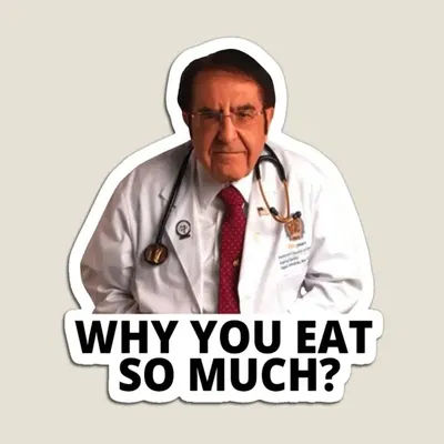 Dr Nowzaradan Why You Eat So Much Magnet Kids Funny Colorful Stickers Cute Home Refrigerator Magnetic Baby Decor