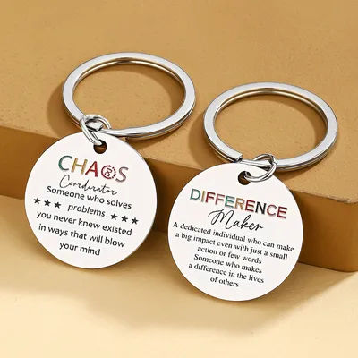 Thank You Gifts Difference Maker Chaos Coordinator Gifts Keychain Birthday Gift For Teacher Boss Lady Coworkers Keychain ﻿