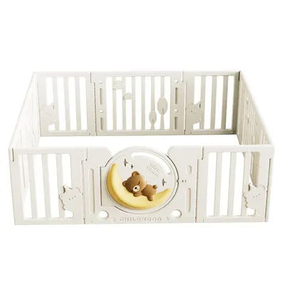 New Children's Playpen Baby Indoor Simple Bear Playground Baby Crawling Safe and Stable Toddler Fence