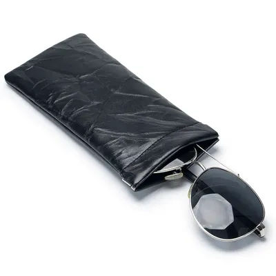 Étui à lunettes de soleil en cuir véritable souple pour hommes et femmes, housse de lunettes portable, sac de voyage, poudres de lunettes de soleil pressées