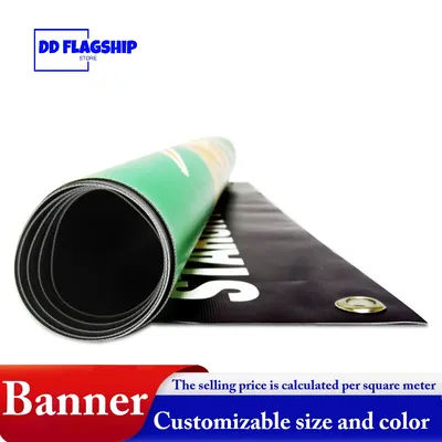 DD Customize Advertising Wholesale HD LOGO Mesh PVC Vinyl Waterproof Sunscreen Decorative Banner Outdoor High-quality Printing