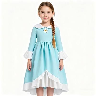 Videogioco dell'idraulico Principessa Principessa Galattica Principessa Stellare Principessa delle Stelle Vestito Costume di fantasia Retrò Vintage Anni '80 for Ragazze Bambini Halloween Carnevale