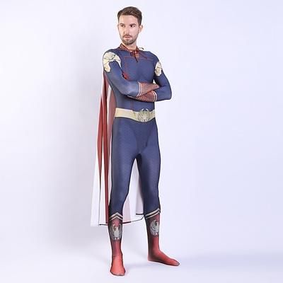 Antieroe Supercattivo Supereroe Costume di fantasia Body Patriotico for Unisex Bambini Adulti Halloween Carnevale Performance Con il fumetto