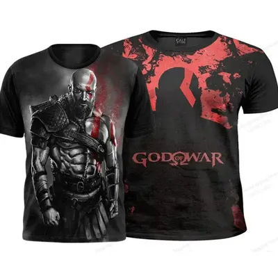 TV Game God of War 3d Print T-shirt Men Women Fashion Plus size Harajuku Unisex Street Short Sleeve Tops Tees Mens Clothing Teen