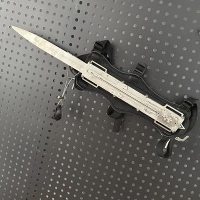 Black Flag Metal Hidden Blade Prop, 2-Stage Cord-Controlled Model for Cosplay, Birthday and Holiday Gifts