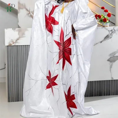 H&D Turkey Wear for Ladies Robe Africaine White Boubou Africain Femme Church Dresses for Woman african African Dresses for Woman