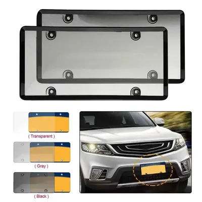 6.3'' Clear Reflective Anti Speed Red Light Toll Camera Stopper License Plate Frame Plate Cover Protective Photos Anti License