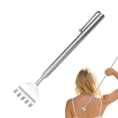 Portable Extendable Back Scratcher Stainless Steel Retractable Massager for Adults, Perfect for Shoulder Back Relief Home Office