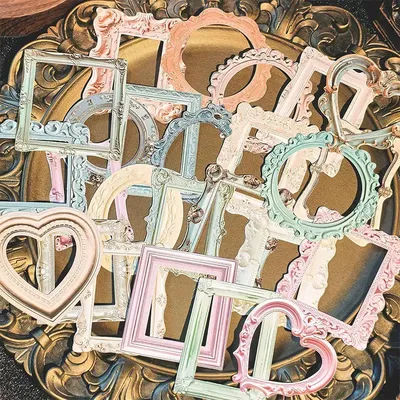 20-120Pcs Vintage Frame Decorative Stickers Scrapbooking Supplies Retro Photo Border Planners Wedding Albums Junk Journals Craft