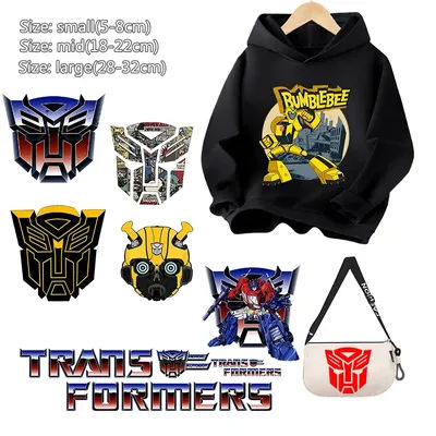 Transformers Heat Transfer Sticker Cartoon Print for T Shirt Hoodie Clothes DIY Patches Iron on Transfer Applique Birthday Gift