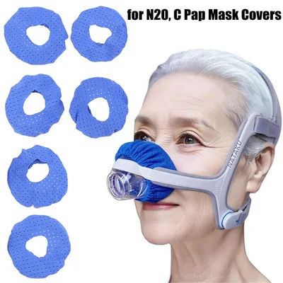 6/10Pcs Reusable CPAP Nasal Mask Liners For N20, C Pap Mask Covers With Breathable Fabric