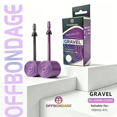 OFFBONDAGE Bike TPU Inner Tube 700c Gravel Road Bicycle Tube Ultralight French Valve 45/65mm 700C 32-47C Cycling Accessories