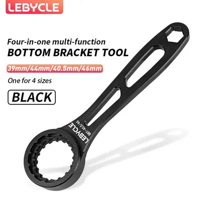 LEBYCLE 4-in-1 Aluminum BB Tool 39/40.5/44/46mm Multi-Function Bottom Bracket Wrench for Road/MTB Bicycle Maintenance Accessorie
