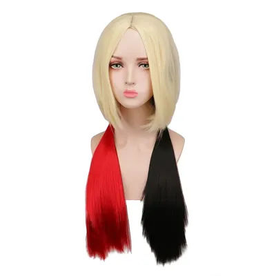 Women's DC Comics Suicide Squad 2 Harley Quinn Costume Wigs Party Cosplay