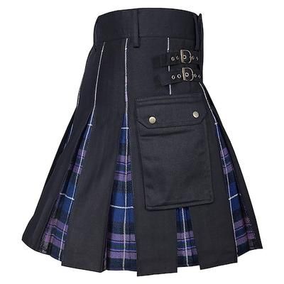 Highland scozzese Medievale Celtico Kilt scozzesi utilitari Gonnellini Vichy quadrettato Costume Per uomo Celtico Fiera Rinascimentale LARP Festival Adulti Gonnellino Primavera Estate