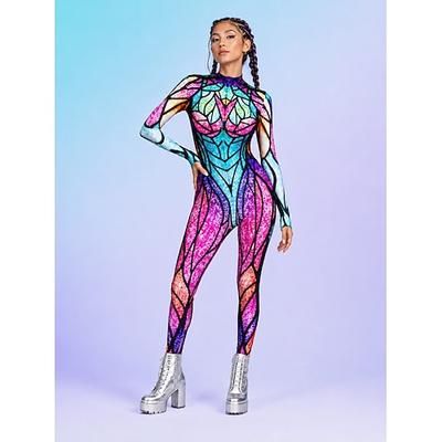 Tuta Intera Body Costume tutina Grafico Farfalla Astratto Stampa Rave Per donna Costume per Festival Musicale Feste Discoteca Halloween Carnevale Bambini Adulti