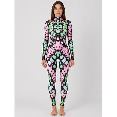 Tuta Intera Body Costume tutina Grafico Farfalla Stampa Rave Per donna Costume per Festival Musicale Feste Discoteca Halloween Carnevale Bambini Adulti
