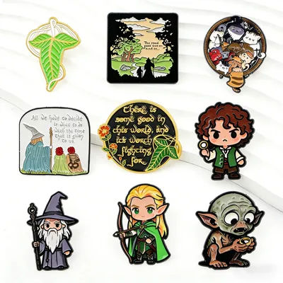 Cute Elf Enamel Pins Quotes Brooches Badges for Backpacks Fantasy Movie Jewelry Retro Collection Gifts Cosplay Accessories