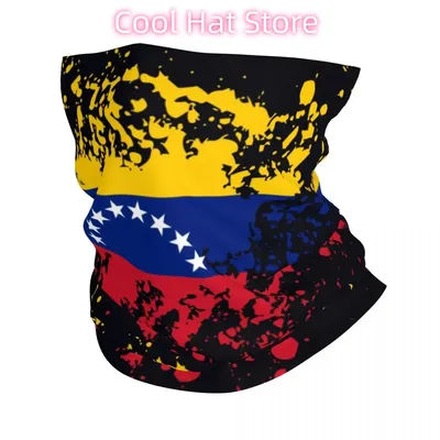 Personnalisé drapeau du Venezuela encre éclaboussures Bandana cache-cou coupe-vent visage écharpe couverture république bolivarienne de bandeau Tube cagoule