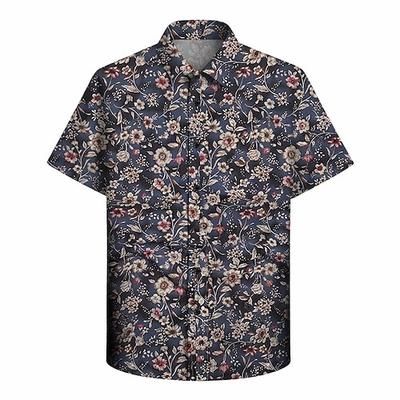 Retrò Vintage Hippie Anni '70 Camicie hawaiane Camicia Aloha Maniche corte Hippie Floreale Costume Per uomo Casuale Feste Adulti Camicia Estate