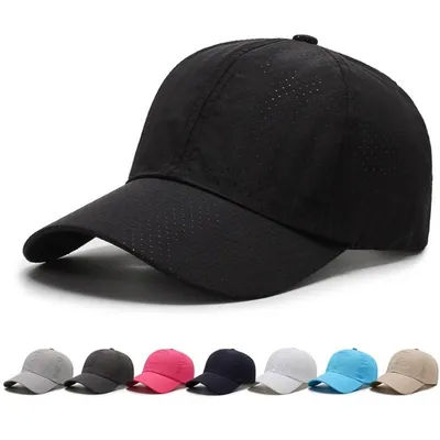 Casquettes de printemps-été unies pour hommes, casquette de baseball en maille, chapeau de soleil respirant en maille pour femmes, casquette à visière pour l'automne