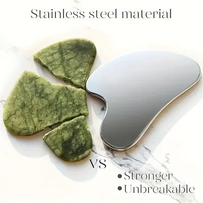 Stainless Steel Facial Silver Metal GuaSha Massage Tool Gua Sha Board Beauty Skin Care Facial Tool Natural Universal