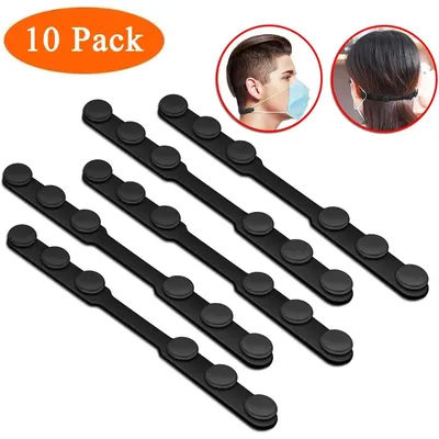 Porte-masque antidérapant réglable, 10 pièces, Extension de masque, sangle en Silicone avec boutons, soulage la douleur des oreilles, artefact de Protection