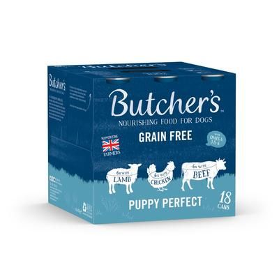 18x400g Mixed Pack Grain Free Puppy Perfect Butcher's Wet Dog Food