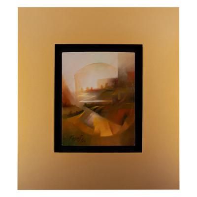 Dreams,'Expressionist Abstract Warm-Toned Landscape Oil Painting'
