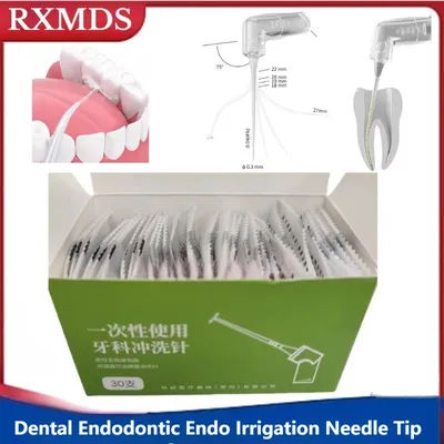 60/150PCS Dental Endodontic Endo Irrigation Needle Tip Disposable Bilateral Opening Dental Irrigation Needle for Medical Use