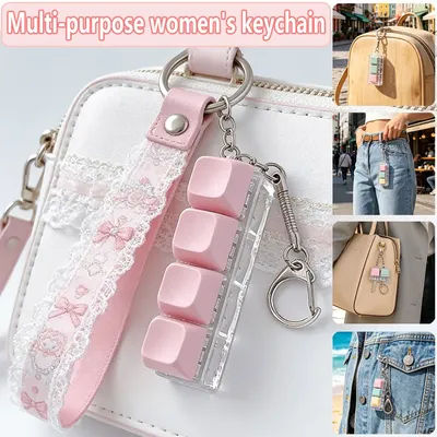 Unique press-button keychain, unisex, 2 colors available, a stress-relieving gadget, the ideal gift for when you're bored.
