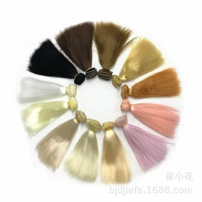 1 Piece 15cm 20cm 25cm Mohair Like Straight Hair Wig for BJD / SD Baby Milk Soft Silk