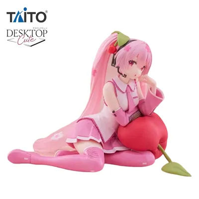 In Stock TAiTO Desktop Cute Hatsune Miku ~Cherry Pillow Ver.~ PVC 13CM Anime Action Figures Model Collection Toy