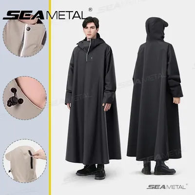 SEAMETAL Thickened Adult Motorcycle Raincoat Electric Bike Rain Coat Men Women Durable Waterproof Riding Gear Rider Raincoat