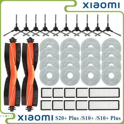 For Xiaomi Robot Vacuum S20+ Plus B108GL/ S10+ Plus B105 Parts Main Roller Side Brush Hepa Filter Mop Cloth Accessories